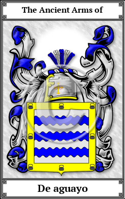 De aguayo Family Crest Download (JPG)  Book Plated - 150 DPI